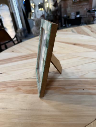 Vintage Green Mosaic Stone Picture Frame