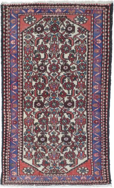 Vintage Hamedan Rug 26 x 44