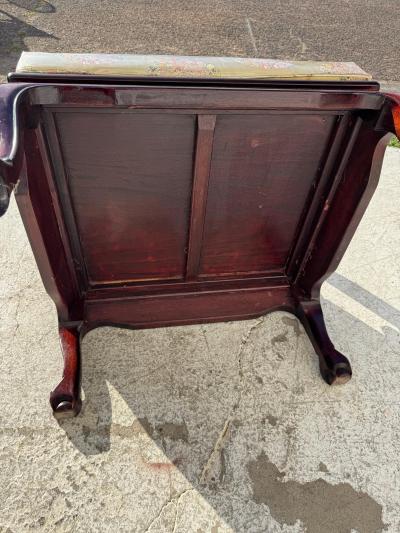 Vintage Hand Carved Chinese Chippendale Solid Rosewood Lounge Chair