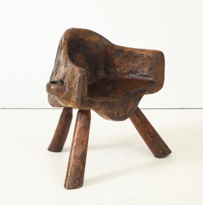 Vintage Hand Carved Wood Chair