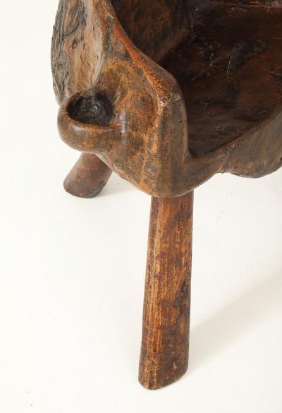 Vintage Hand Carved Wood Chair