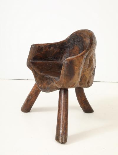 Vintage Hand Carved Wood Chair