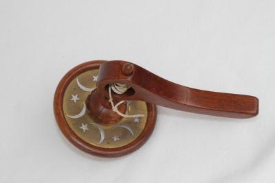 Vintage Hand Cranked Wooden Toy w Pull String