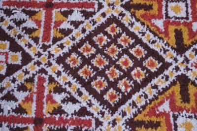 Vintage Hand Knotted Berber Wool Tribal Rug