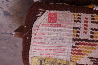 Vintage Hand Knotted Berber Wool Tribal Rug