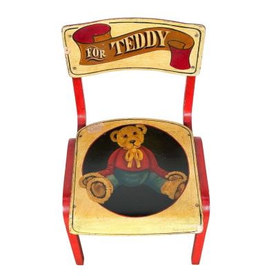 Vintage Hand Painted Child s Chairs W Teddy Bears