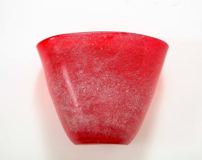 Vintage Hand blown Scavo Vase Murano Italy