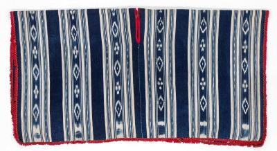 Vintage Hand woven Ikat Poncho from Central Ecuador