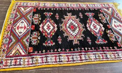 Vintage Handmade Moroccan Rug circa 1960s