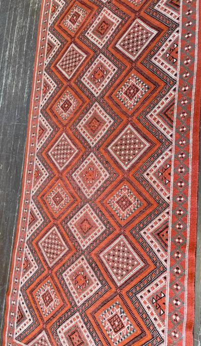 Vintage Handmade Tribal Moroccan Runner c 1970