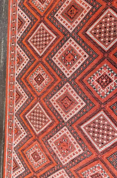 Vintage Handmade Tribal Moroccan Runner c 1970