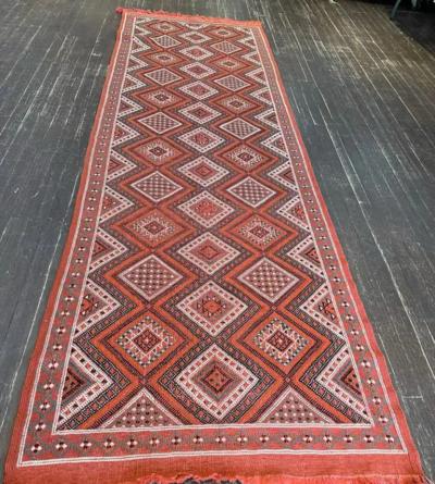Vintage Handmade Tribal Moroccan Runner c 1970