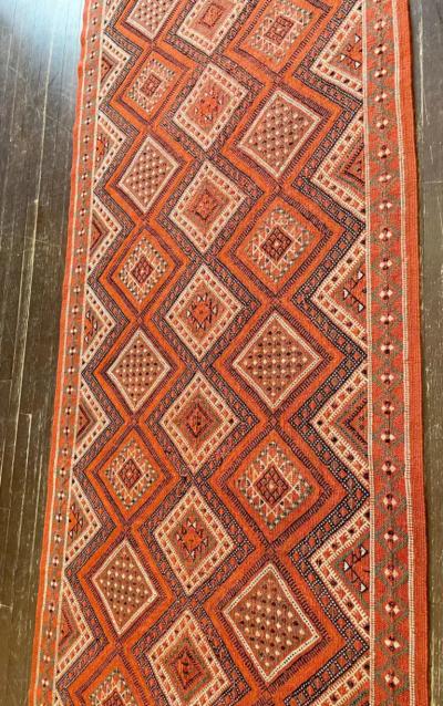 Vintage Handmade Tribal Moroccan Runner c 1970