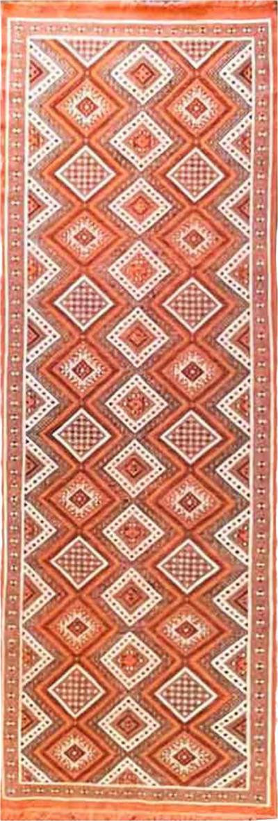 Vintage Handmade Tribal Moroccan Runner c 1970