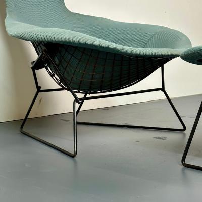 Vintage Harry Bertoia for Knoll Bird Lounge Chair with Ottoman Labeled 1960s