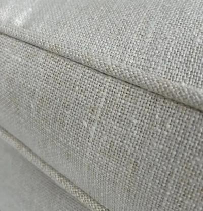 Vintage High back Upholstered Wingback Chairs with Walnut Feet Loose Cushions