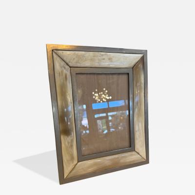 Vintage Horn and Metal Picture Frame