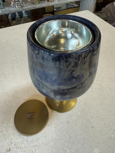 Vintage Ice Bucket on Pedestal with Lid 1970s