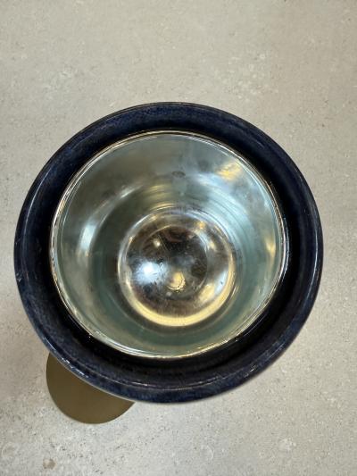 Vintage Ice Bucket on Pedestal with Lid 1970s