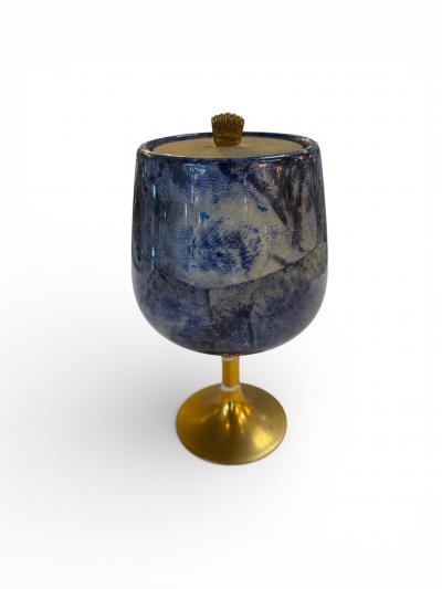 Vintage Ice Bucket on Pedestal with Lid 1970s