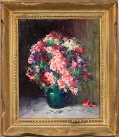 Vintage Impressionist Still Life Oil Painting Irene D Fowler Attributed