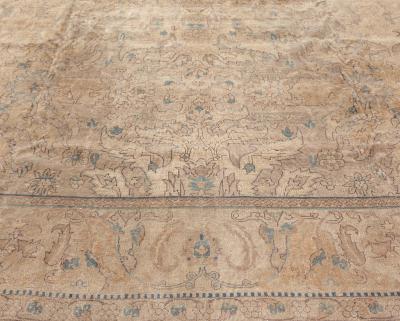 Vintage Indian Abstract Handmade Wool Rug