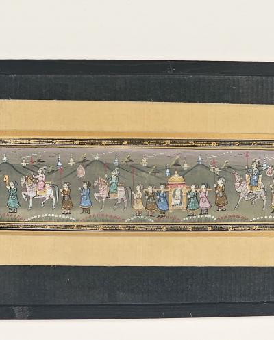 Vintage Indian Miniature of a Procession circa 1970