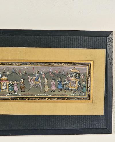 Vintage Indian Miniature of a Procession circa 1970