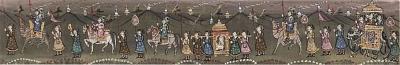 Vintage Indian Miniature of a Procession circa 1970