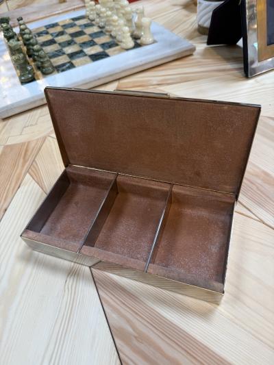 Vintage Italian 24 Karat Gold Plated Compartment Box