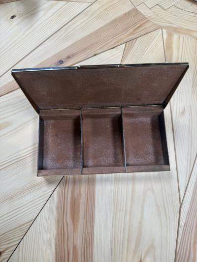 Vintage Italian 24 Karat Gold Plated Compartment Box