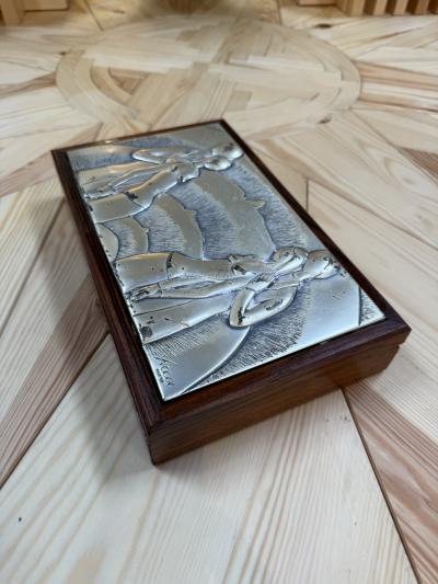 Vintage Italian ACCA Wood Trinket Jewelry Box
