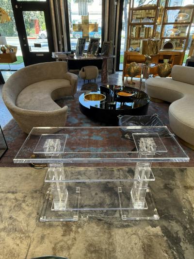 Vintage Italian Acrylic Console Table 1970s