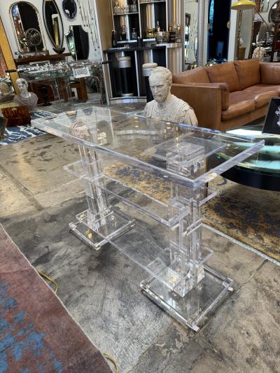 Vintage Italian Acrylic Console Table 1970s