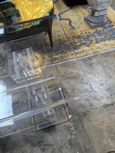 Vintage Italian Acrylic Console Table 1970s