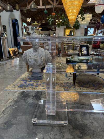 Vintage Italian Acrylic Console Table 1970s