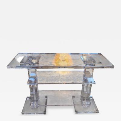 Vintage Italian Acrylic Console Table 1970s
