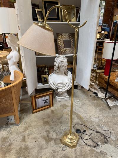Vintage Italian Adjustable Brass Floor Lamp