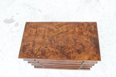Vintage Italian Book Form Burl Nightstand Chest of Drawers
