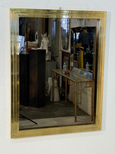 Vintage Italian Brass Framed Wall Mirror