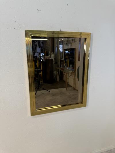 Vintage Italian Brass Framed Wall Mirror