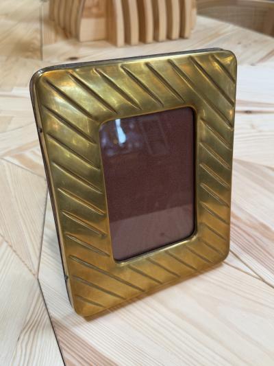 Vintage Italian Brass Picture Frame by Arabesque Gioielli Palermo