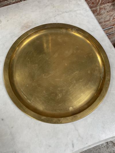 Vintage Italian Brass Plate 1980s