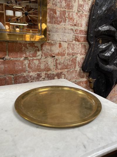 Vintage Italian Brass Plate 1980s