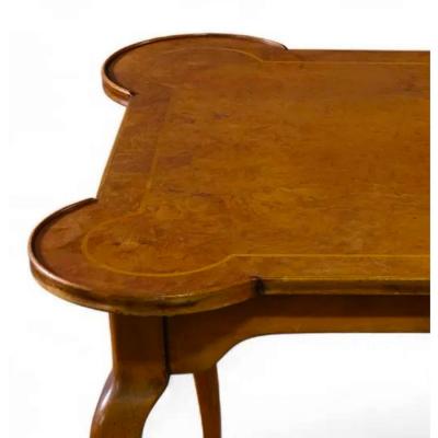 Vintage Italian Burlwood Games Table