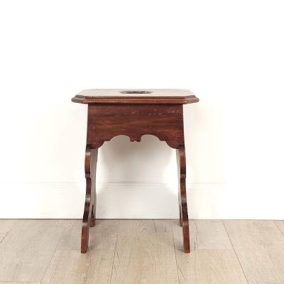 Vintage Italian Carved Walnut Bench or Stool Baroque Style Italy circa 1920