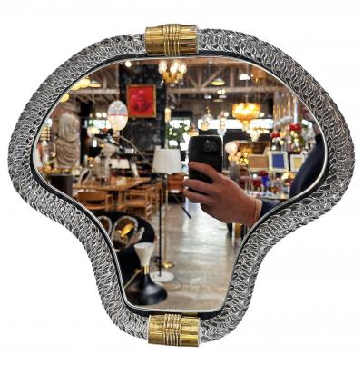 Vintage Italian Curvilinear Murano Wall Mirror 1940s