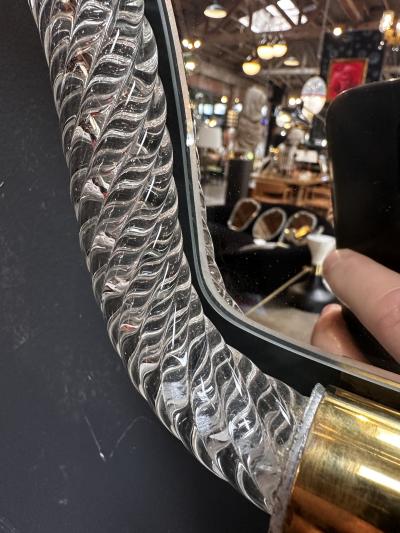 Vintage Italian Curvilinear Murano Wall Mirror 1940s