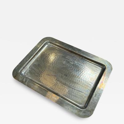 Vintage Italian Decorative Rectangular Brass Tray 1960s