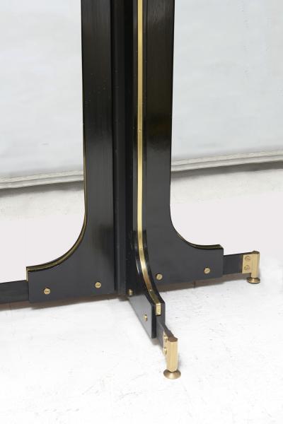 Vintage Italian Ebonized Table with Bronze Details